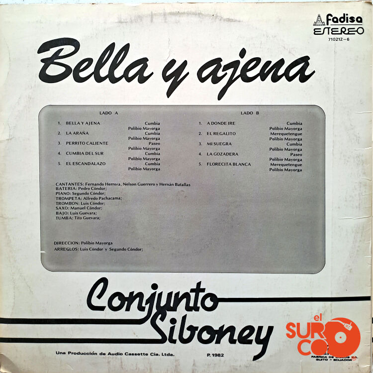Conjunto Siboney - Bella Y Ajena Vinilo