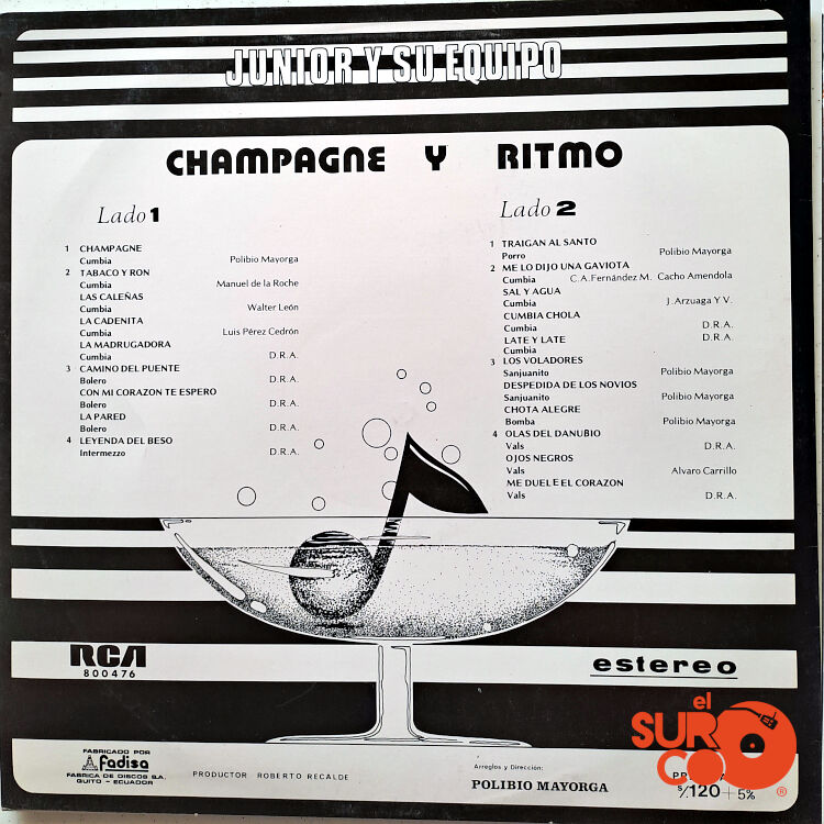 Junior Y Su Equipo - Champagne Y Ritmo Vinilo