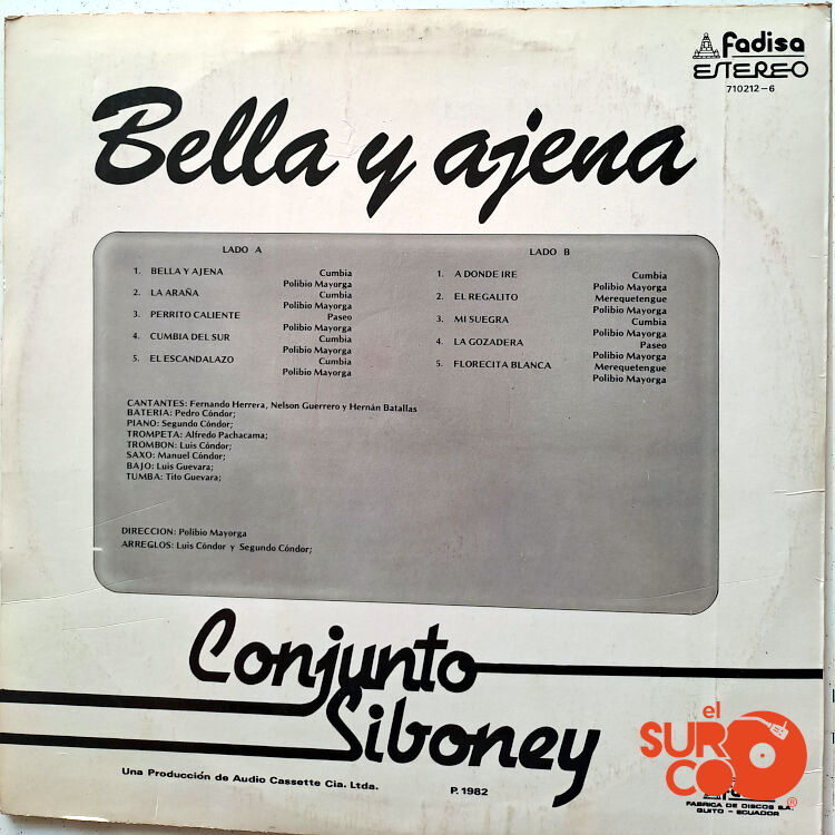 Conjunto Siboney - Bella Y Ajena Vinilo