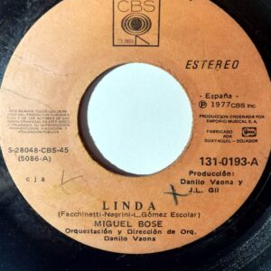 Disco de Vinilo Miguel Bosé - Linda / Mi Libertad Vinyl Record