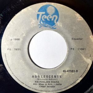 Disco de Vinilo Reinaldo Egas - El Químico / Adolescente Vinyl Record