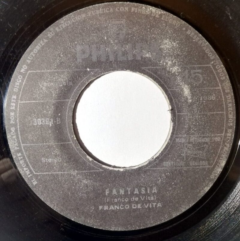 Disco de Vinilo Franco de Vita - No Hace Falta Decirlo / Fantasía Vinyl Record