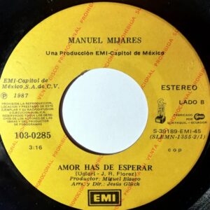 Disco de Vinilo Manuel Mijares - Bella / Amor Has De Esperar Vinyl Record