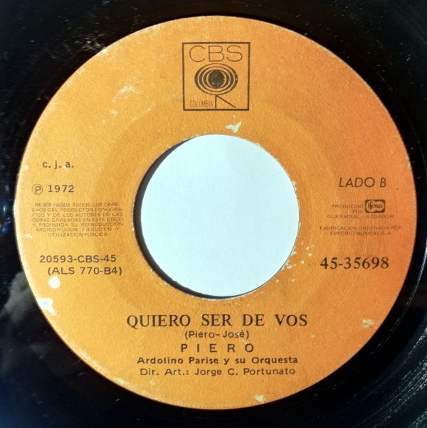 Piero - Los Americanos / Quiero Ser De Vos Vinilo