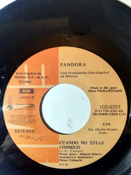 Disco de Vinilo Pandora - Como Te Va Mi Amor / Cuando No Estas Conmigo Vinyl Record