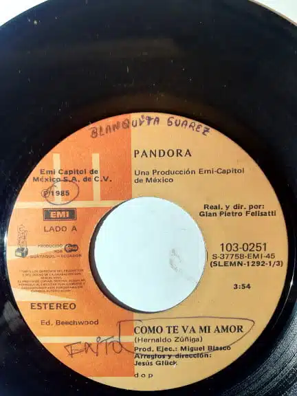 Disco de Vinilo Pandora - Como Te Va Mi Amor / Cuando No Estas Conmigo Vinyl Record