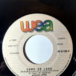 Disco de Vinilo Miguel Bosé - Como Un Lobo / Justine Vinyl Record