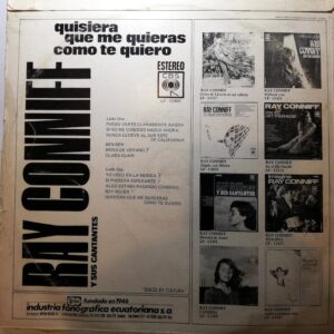 Disco de Vinilo Ray Conniff - Quisiera Que Me Quieras Como Te Quiro Vinyl Record