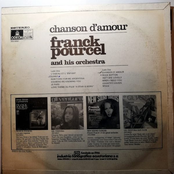 Disco de Vinilo Franck Pourcel - Chanson D’ Amor Vinyl Record