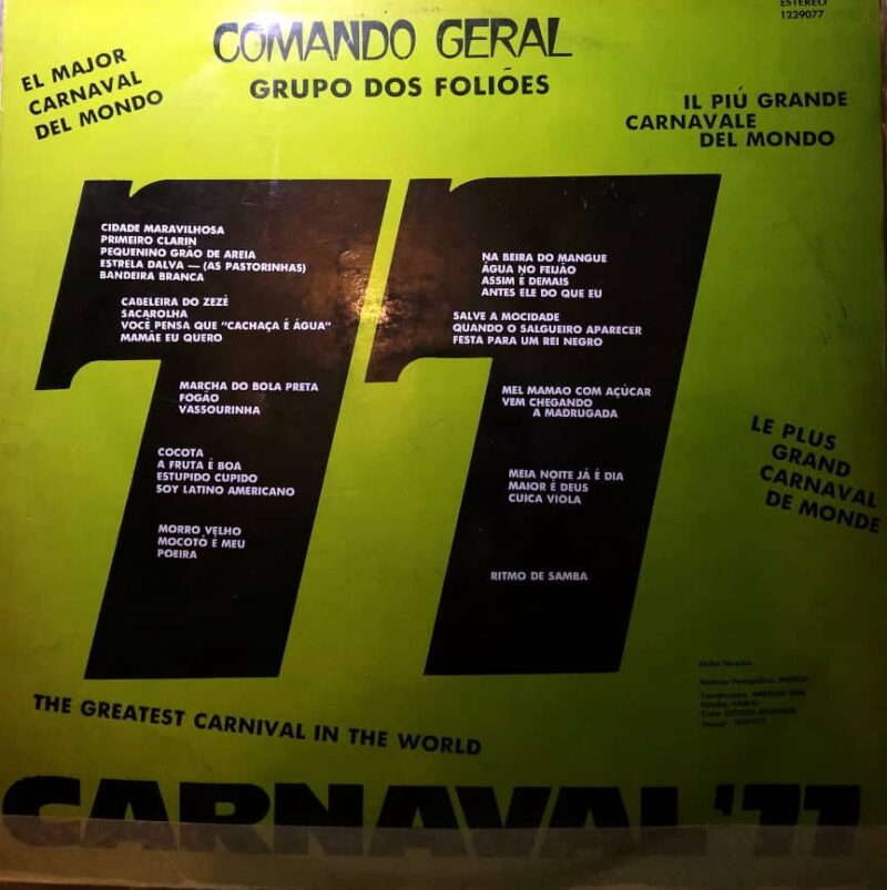 Disco de Vinilo Folia - Comando General Carnaval Vinyl Record