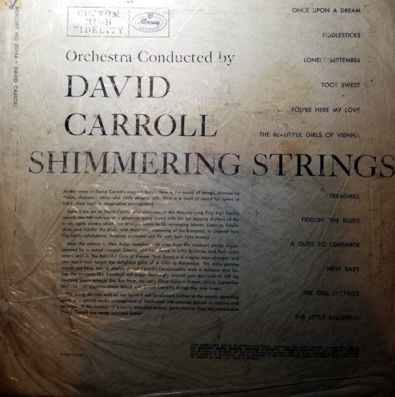 Disco de Vinilo David Carroll - Shimmering Strings Vinyl Record