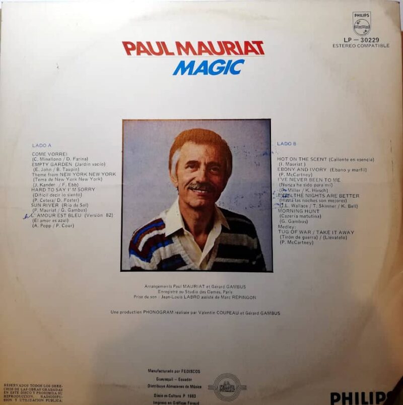 Disco de Vinilo Paul Mauriat - Magic Vinyl Record