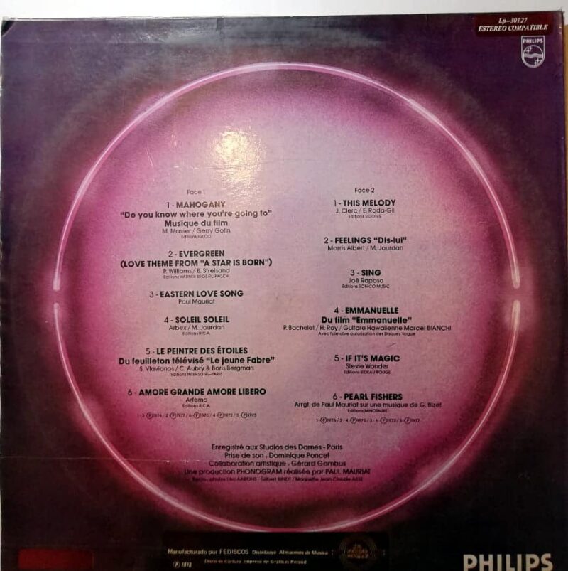 Disco de Vinilo Paul Mauriat - Soiree En Stereo Vinyl Record