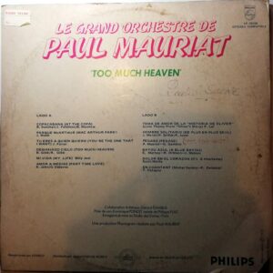 Disco de Vinilo Paul Mauriat - Too Much Heaven Vinyl Record