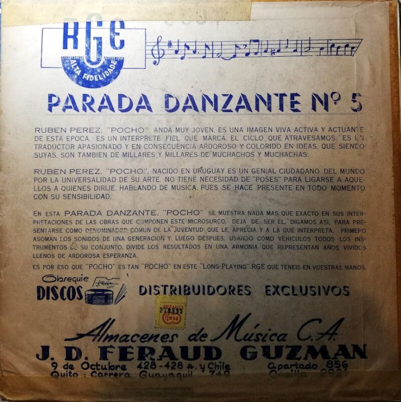 Disco de Vinilo Pocho Y Su Conjunto - Parada Dancante N0. 5 Vinyl Record