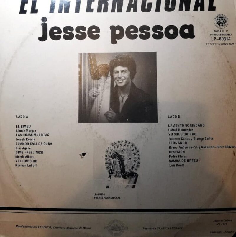 Disco de Vinilo Jesse Pessoa - El Internacional Vinyl Record