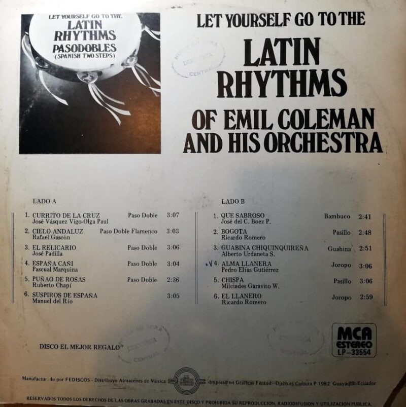 Disco de Vinilo Emil Coleman - Let Yourself Go To The Latin Rhythms Vinyl Record