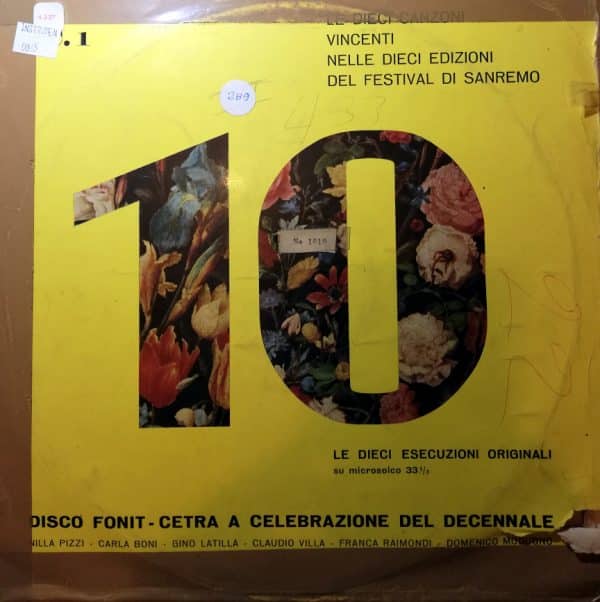 Disco de Vinilo Varios - Le Direct Cazoni Del Festival Di Sanremo Vinyl Record