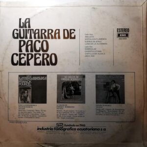 Disco de Vinilo Paco Cepero - La Guitarra De Paco Cepero Vinyl Record