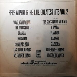 Disco de Vinilo Herp Alpert & Tijuana Brass - Greatest Hits Vol 2 Vinyl Record