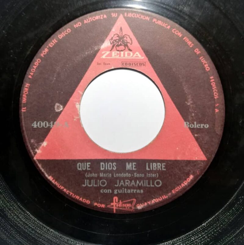 Disco de Vinilo Julio Jaramillo - Que Dios Me Libre / Limosna De Un Hijo Vinyl Record