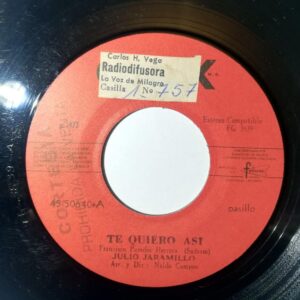 Disco de Vinilo Julio Jaramillo - A Mi Madre / Te Quiero Así Vinyl Record