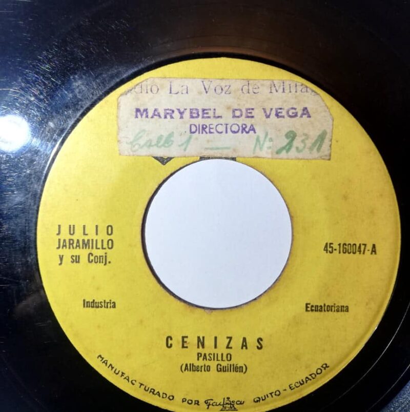 Disco de Vinilo Julio Jaramillo - El Alma En Tus Labios / Cenizas Vinyl Record