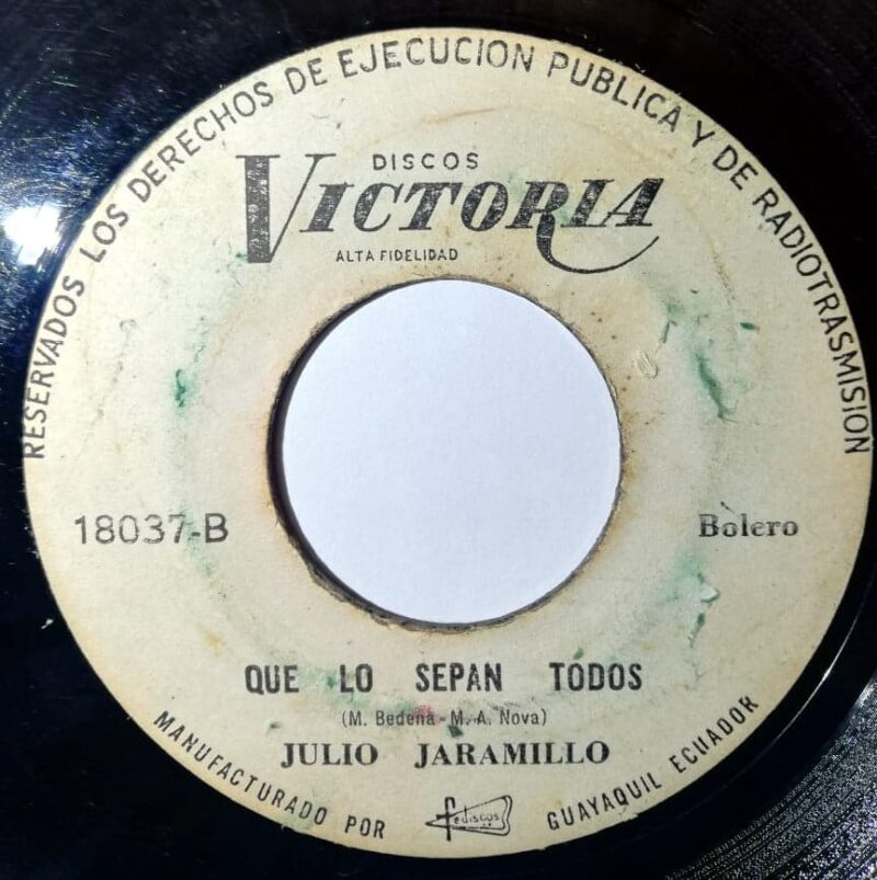 Disco de Vinilo Julio Jaramillo - Que Lo Sepan Todos / Una Doble Cadena Vinyl Record