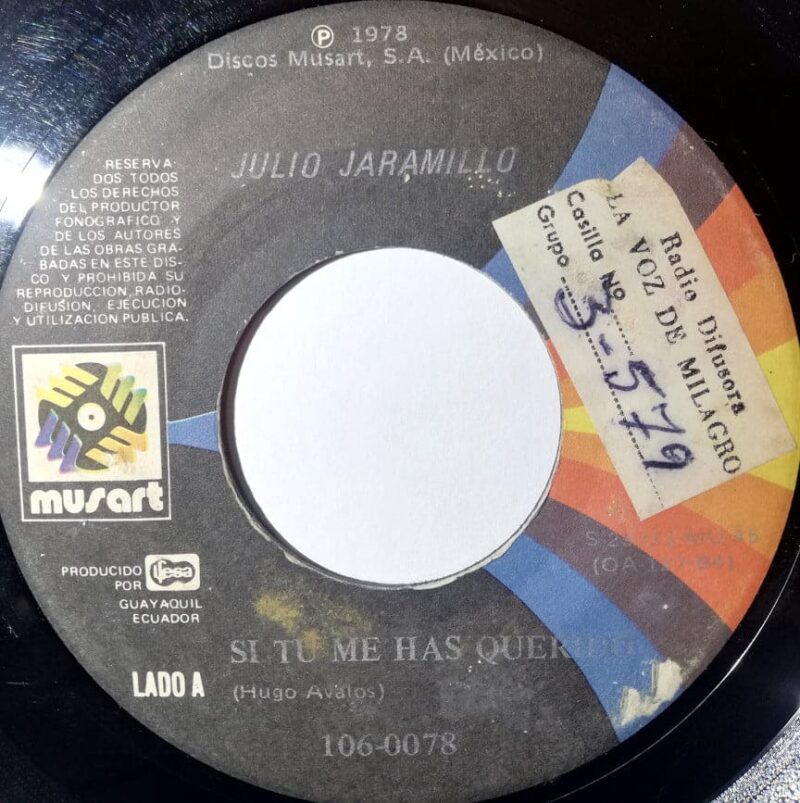 Disco de Vinilo Julio Jaramillo - Noches De Insomnio / Si Tu Me Has Querido Vinyl Record