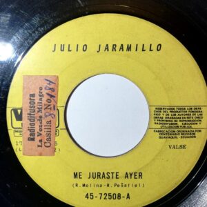 Disco de Vinilo Julio Jaramillo - Jardín Del Alma / Me Juraste Ayer Vinyl Record