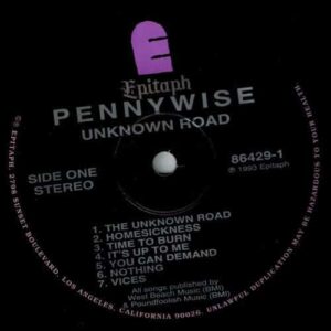 Disco de Vinilo Pennywise  - Unknown Road Vinyl Record