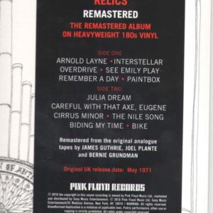 Disco de Vinilo Pink Floyd  - Relics Vinyl Record