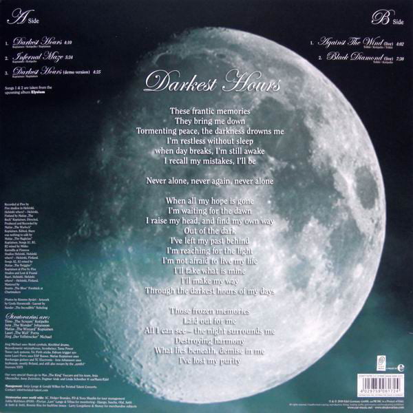 Disco de Vinilo Stratovarius  - Darkest Hours Vinyl Record