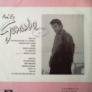Disco de Vinilo Gerardo  - Así Es Vinyl Record