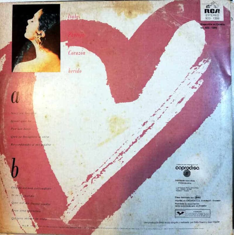 Disco de Vinilo Isabel Pantoja - Corazón Herido Vinyl Record