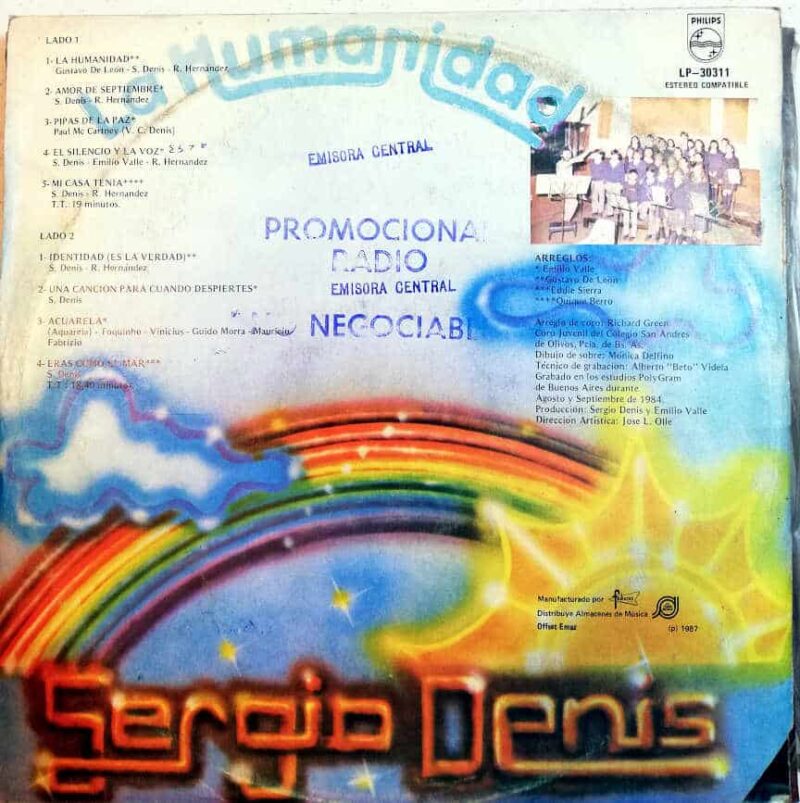 Disco de Vinilo Sergio Denis - La Humanidad Vinyl Record