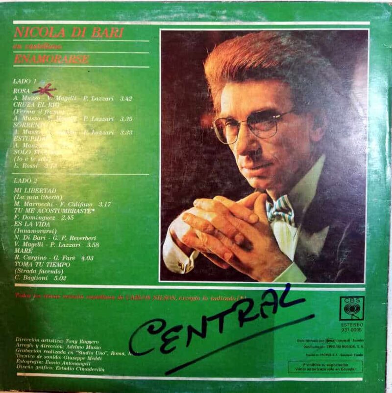 Disco de Vinilo Nicola Di Bari - Enamorarse Vinyl Record
