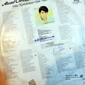 Disco de Vinilo Alvaro Torres - Más Romántico Que Nadie Vinyl Record