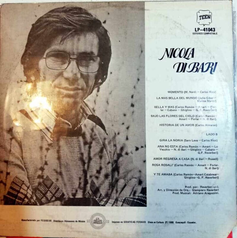 Disco de Vinilo Nicola Di Bari - En Español Vinyl Record