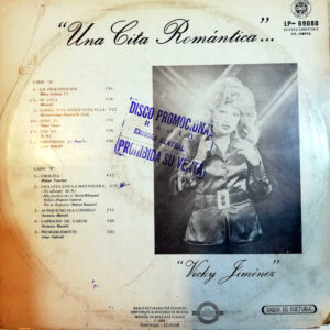 Disco de Vinilo Vicky Jiménez - Una Cita Romántica Vinyl Record
