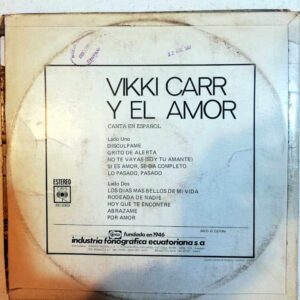 Disco de Vinilo Vikki Carr - Y El Amor - Canta En Español Vinyl Record