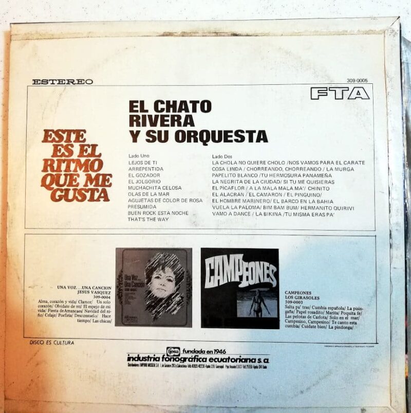 Disco de Vinilo El Chato Rivera - Este Es El Ritmo Que Me Gusta Vinyl Record