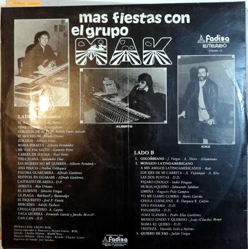 Disco de Vinilo Grupo Mak - Mas Fiestas Con El Grupo Mak Vinyl Record
