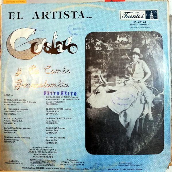 Disco de Vinilo Gustavo Y Combo Gran Colombia - El Artista Vinyl Record
