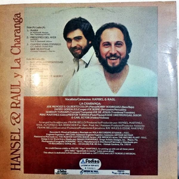 Disco de Vinilo Hansel Y Raul - La Charanga Vinyl Record