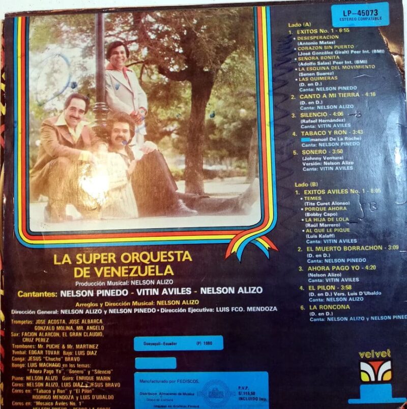 Disco de Vinilo La Super Orquesta De Venezuela - Nelson Alizo Vinyl Record