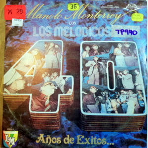 Disco de Vinilo Manolo Monterrey - Manolo Monterrey Con Los Melodicos Vinyl Record