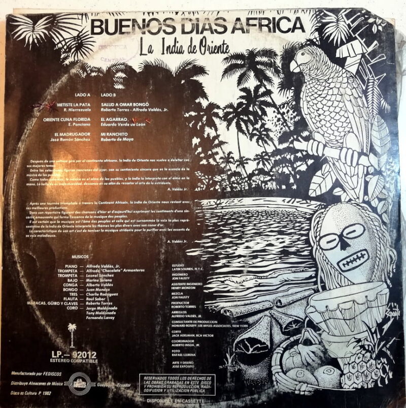 Disco de Vinilo La India Del Oriente - Buenos Dias Africa Vinyl Record