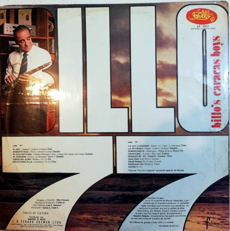 Disco de Vinilo Billo's Caracas Boys - Billo 77 Vinyl Record