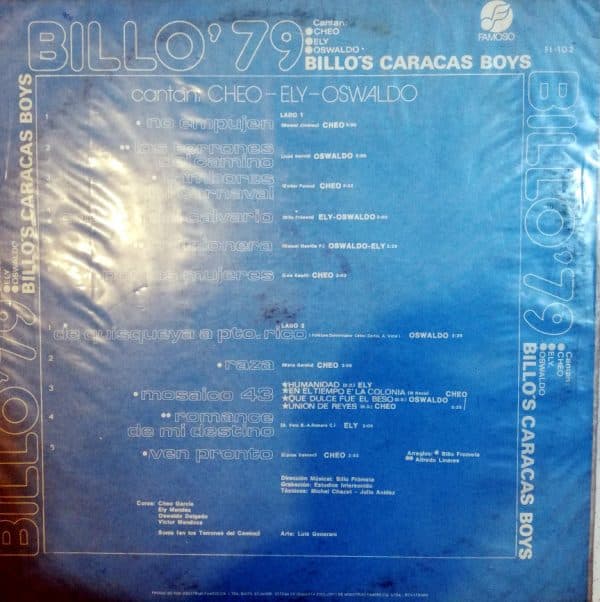 Disco de Vinilo Billo's Caracas Boys - Billo 79 Vinyl Record